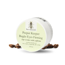 Bee Naturals Peeper Keeper Bright Eyes Firming Crme - Koffeinberikat fr att minska svullna gon - Skonsam daglig anvndning efter rengring - Va
