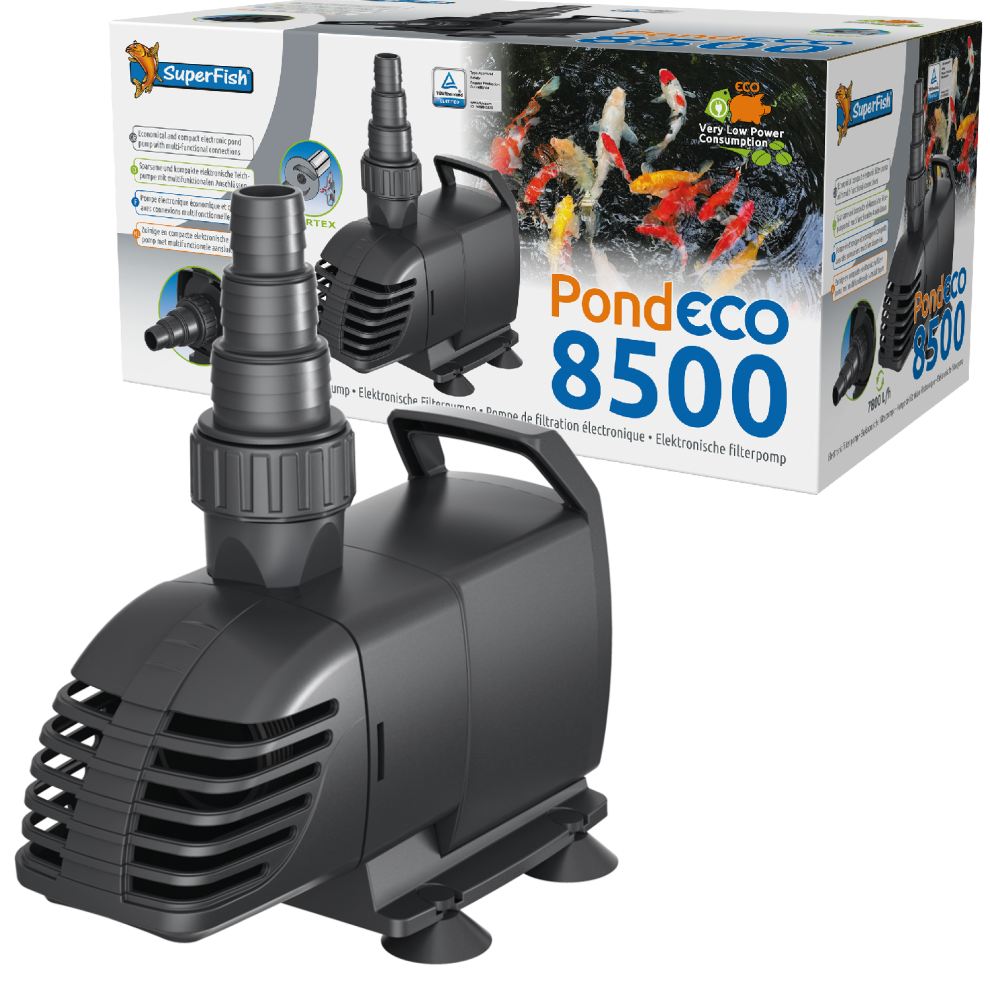 Superfish PondECO 8500 Pond Pump Low Power 41w Wattage Energy Efficient Water Feature Eco 7,800 L/H