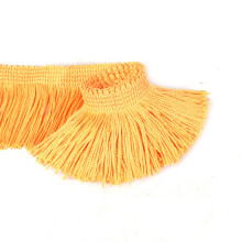 Bel Avenir Lace Chainette Fringe Trim Polyester Tassel Trim med h?ndstrik til hjemmetilbeh?r DIY -dekoration (gul 13,7 yard x 2 tommer)