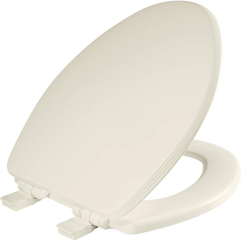 Bemis Ashland Modern Wood Toilet Seat With Decorative Edge Slow Close Secure Hinges Elongated Biscuit