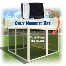 BENEFEDUSA CANOPIES 10 'L x 6,4' W MASH WALL SHALLS PARA 10X10 FT POPA      O POPONOPEL SLEAT PACO DE 4 (Somente paredes) (ECRU)