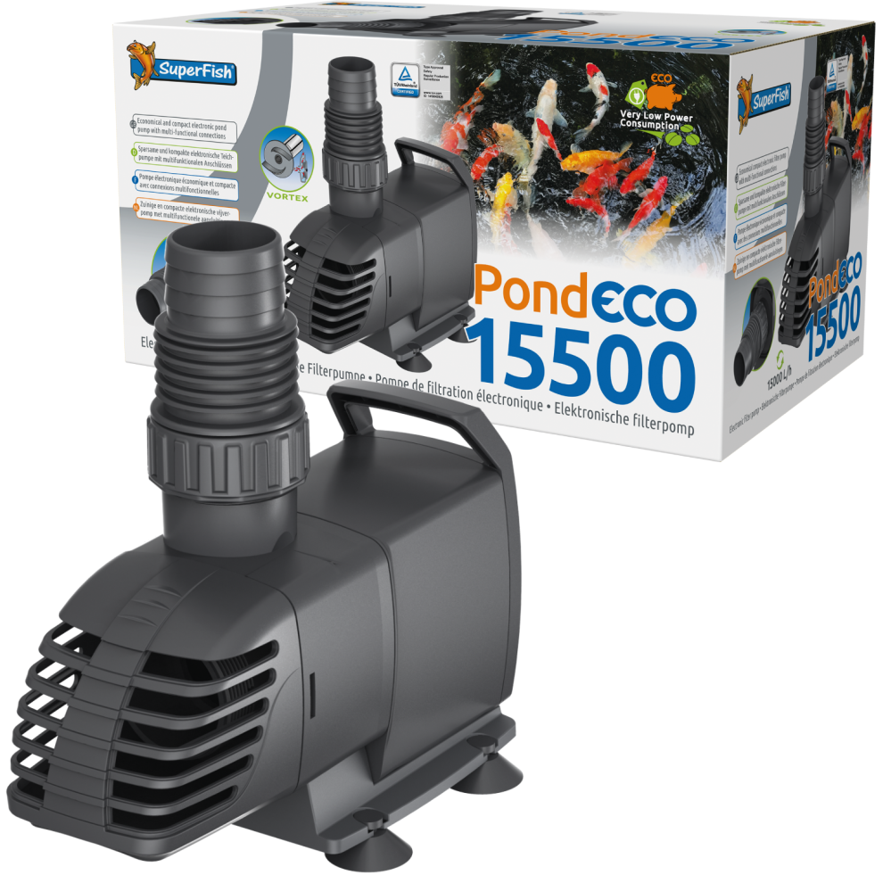 Superfish Eco Pond Pump 15500 15,000 L/h Flow Low Energy Water Feature Pump