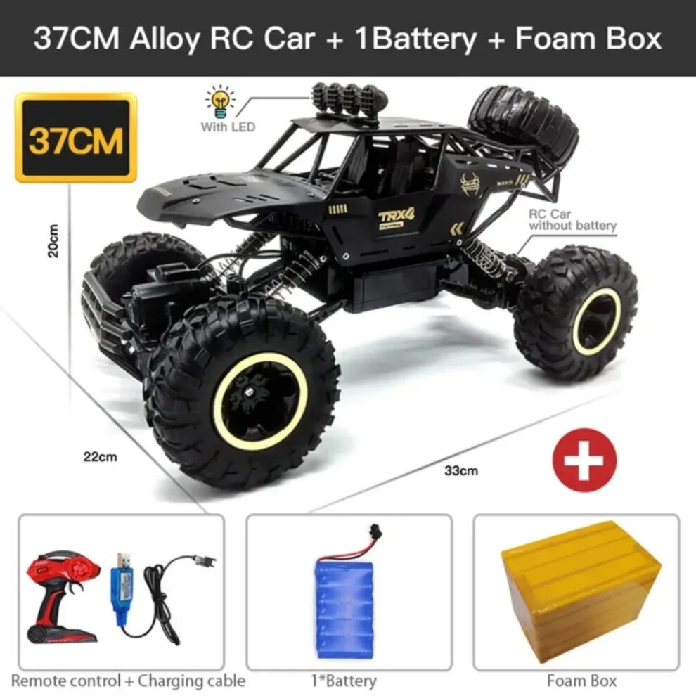 Photos - Parts for Drones & RC models 1:12 37cm 4WD RC Trucks 1:16 28cm High Speed 2.4G Radio Control Off-Road Vehicle(9268-Black-New 37CM)