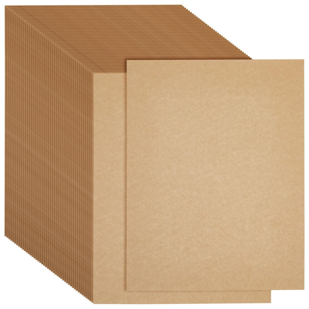 48 Pezzi Carta Kraft – Natural Kraft Paper – Letter Size – 120 Gsm – 21,6 X 27,9 Cm-image