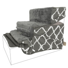 Bedste k?ledyrsartikler Foldbart k?ledyrstrappebetr?k til udskiftning af hunderamper i skum med skridsikker trinoverflade Plys og bl?dt stof give