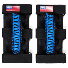BEBAOO 2 X Roll Bar Grab Handtag Paracord Grip Handle fr Jeep Wrangler YJ TJ JK JL & Gladiator JT 1955-2022 UTV ATV Fit fr 2 till 4-tums rullst