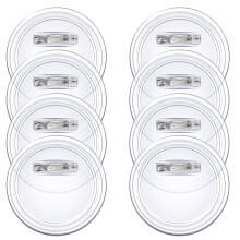 Bignc 20 Set Clear Button broches pour l'artisanat Plastic Bouton Making Kit Blank Button Tins Bulk Faire vos propres boutons Maker Badge Maker D