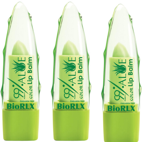 Baume à lèvres teinté Aloe Vera 99% Pur - Hydratant et repulpant (Pack de 3)