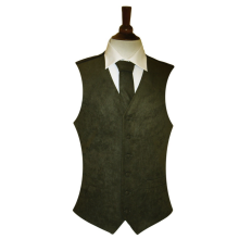 (M) Lloyd Attree & Smith Suede Effect Gents Waistcoat Vest - Green