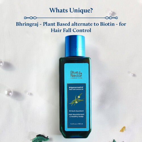 Blue Nectar Φυτικό Λάδι Ανάπτυξης Μαλλιών για Έλεγχο Πτώσης Μαλλιών (9 Βότανα, 3.38 Fl Oz) 1