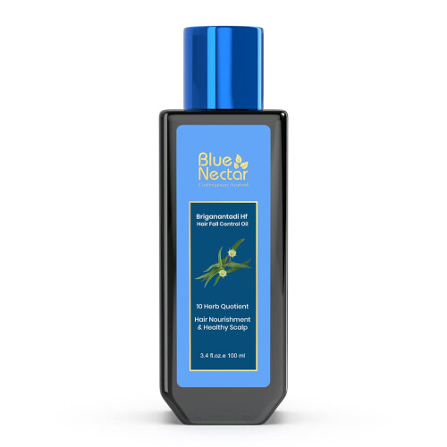 Blue Nectar Φυτικό Λάδι Ανάπτυξης Μαλλιών για Έλεγχο Πτώσης Μαλλιών (9 Βότανα, 3.38 Fl Oz)