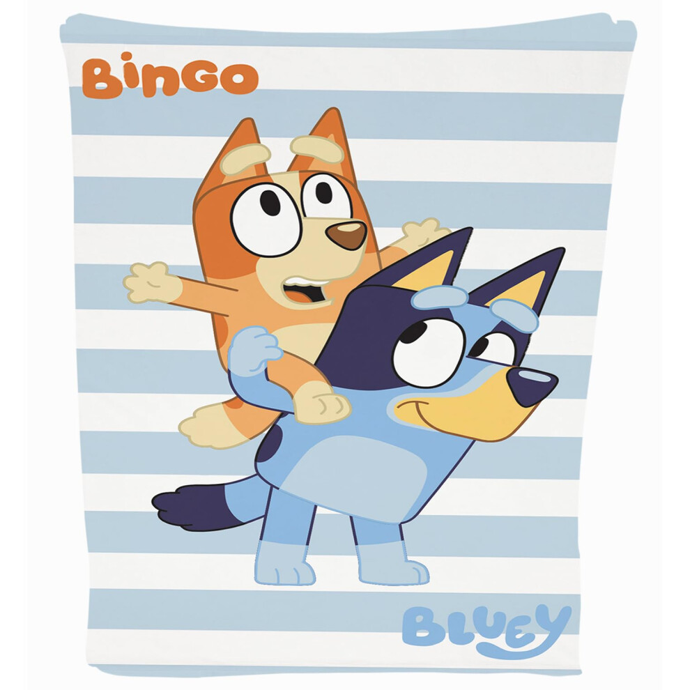 Bluey Bingo Fleece Blanket Kids Throw Heeler Dog Children Tv Show Gift for Boys Girls Nursery