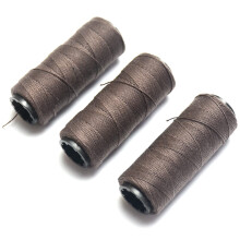 BLUPLE Professionel v?vetr?de 3 ruller til fremstilling af paryk H?ndsyning Hair Weft Hair Weave Extension DIY (3 stk Brun)
