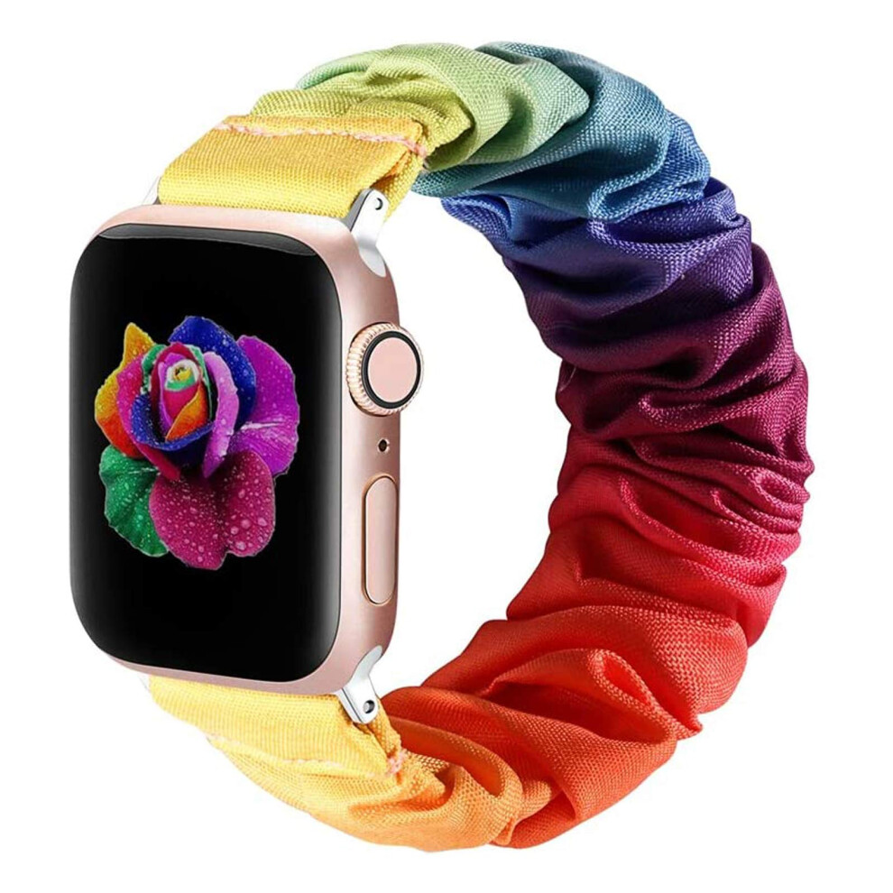 Bmbmpt Scrunchie Elastic Watch Band Compatible With Apple Watch Band 38Mm 40Mm 41Mm 42Mm 44Mm 45Mm Cloth Soft Pattern Printed Fabric Wristband For Iwa Not,Specified 750139180424