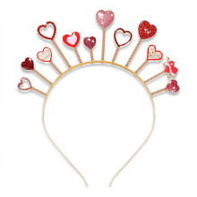 boderier Ystävänpäivä Otsapanta Glitter tekojalokivi Heart Head Bopper Tiara Otsapanta Ystävänpäivä Lahjat naisille Teinitytöille Heart