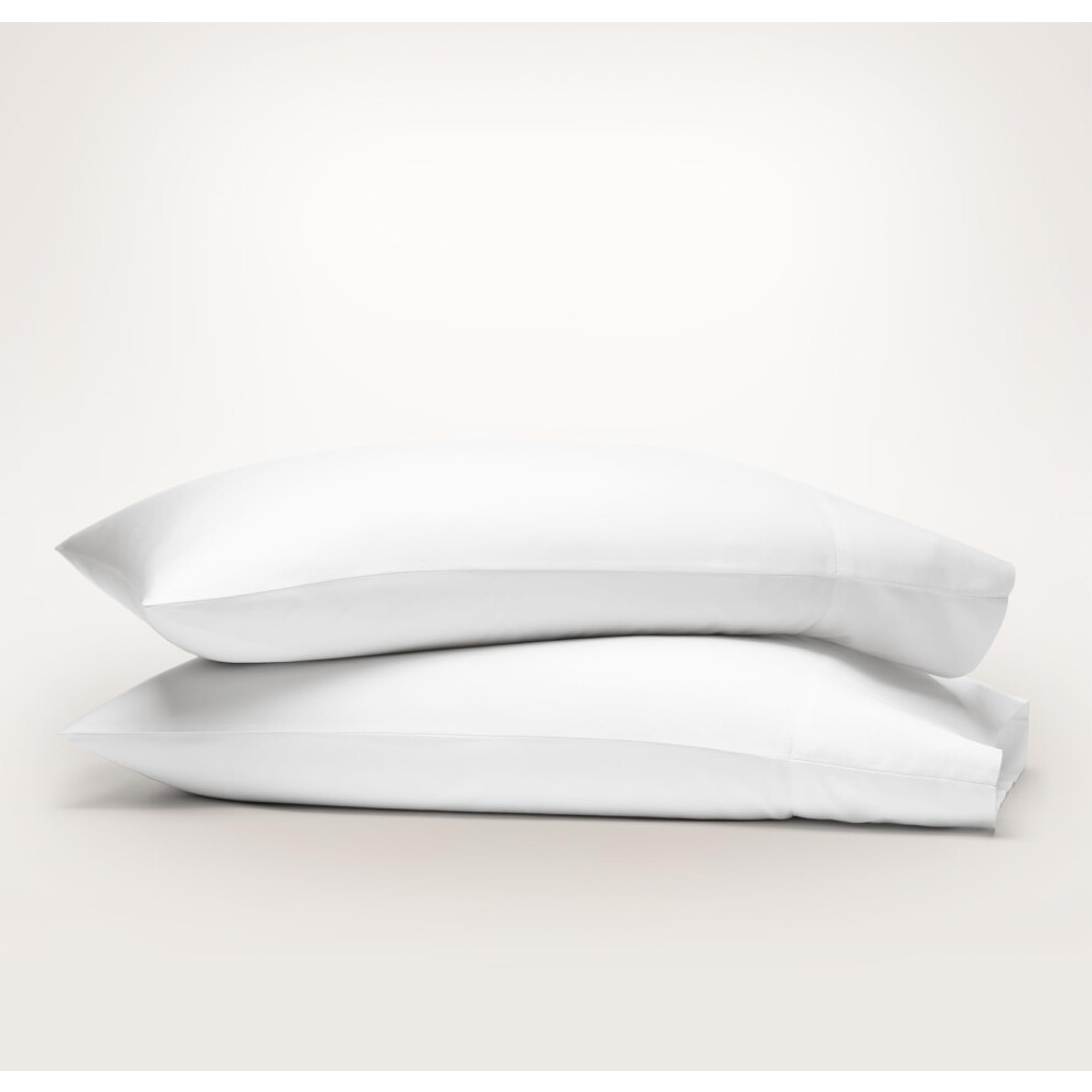 Boll & Branch Signature Hemmed Pillowcase Set - Standard White - 100% Organic Cotton - 2 Luxe Buttery Soft Pillowcases from Threads