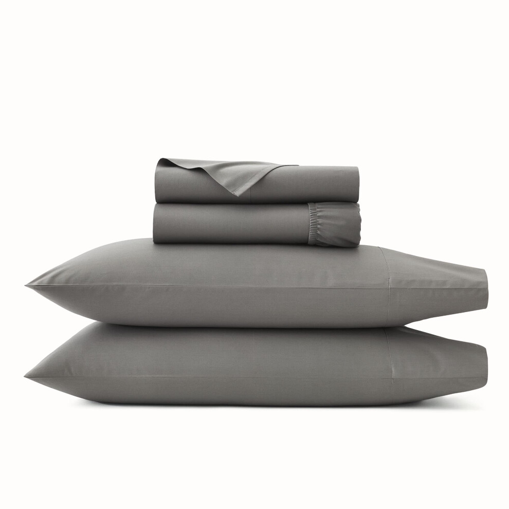 Boll & Branch Signature Semmed Sheet Set - Luxus 100% Bio -Baumwolle - 1 Flachblatt 1 ausgestattet