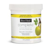 Bon Vital Complete Massage Creme, Premium Dual Use Cream för Hypoallergena Massager