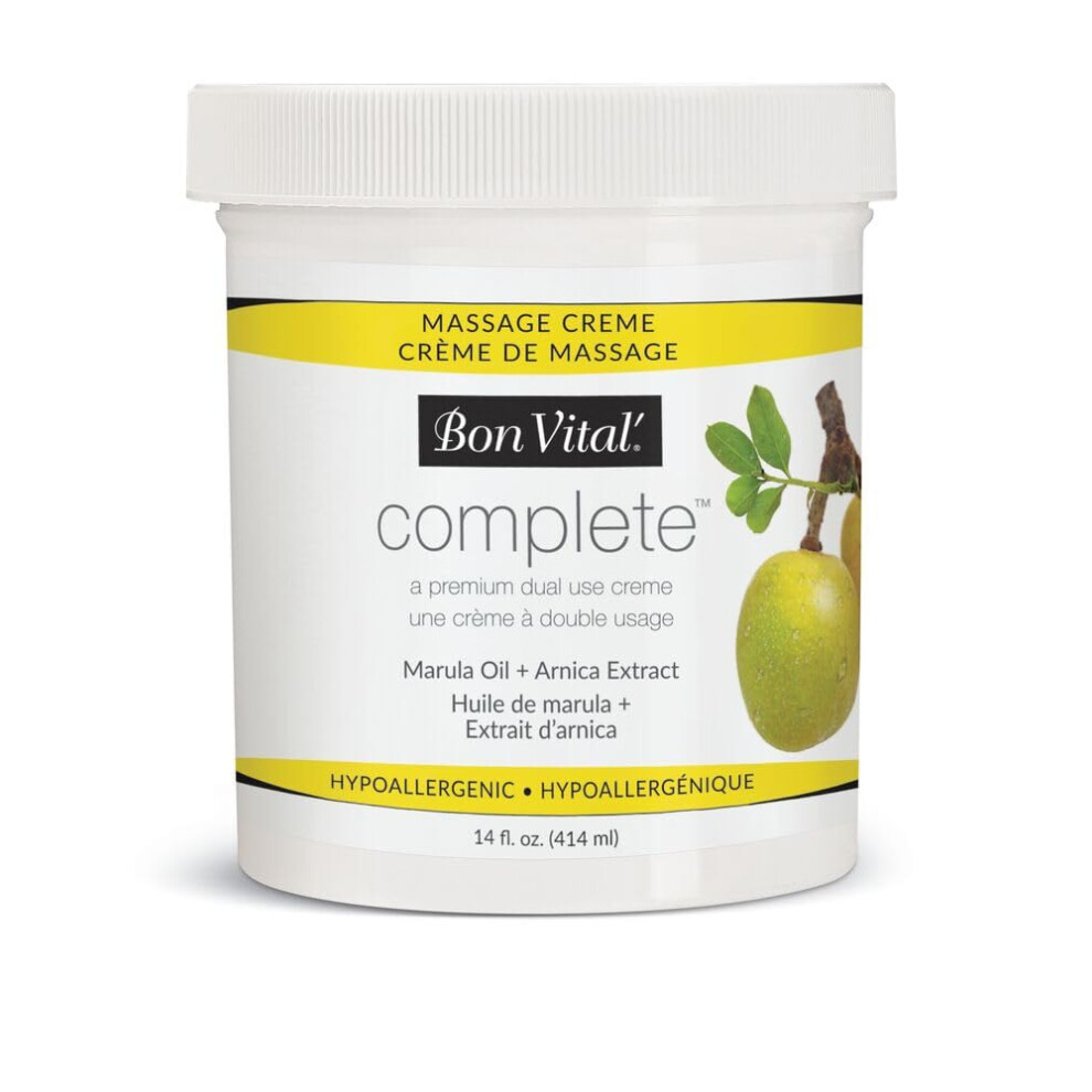 Bon-Bon-Buddies Cream Bon Vital Complete Massage Creme Premium Dual Use For Hypoallergenic Professional Massages Non Greasy Unscented Moisturizer Made With Marula