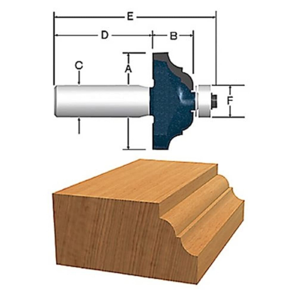 BOSCH 85579MC 1-1/4 In. Double Flute Classical Router Bit