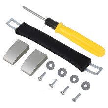 BQLZR Koffergriff, Teile ersetzen, Gepckhandhalter, flexibel, 15,5 cm Lnge, Tragegriff, Innenlochabstand: 16 cm (6,29 Zoll), Auenlochabstand: 23 c