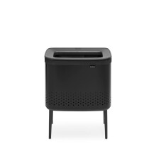 Brabantia BO Bondry Hamper (Matt Black) Sac a linge amovible 16 gal ventilated discreet sales porteurs de vetements plats arriere materiaux anti-