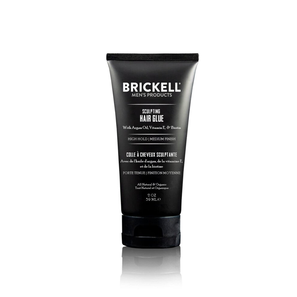 Brickell-Men's-Products Brickell Men's Hair Styling Sculpting Hair Glue For Men All Day Lasting Hold For Sculpting And Shaping Hair 2 Ounce Scented (2 Oz)