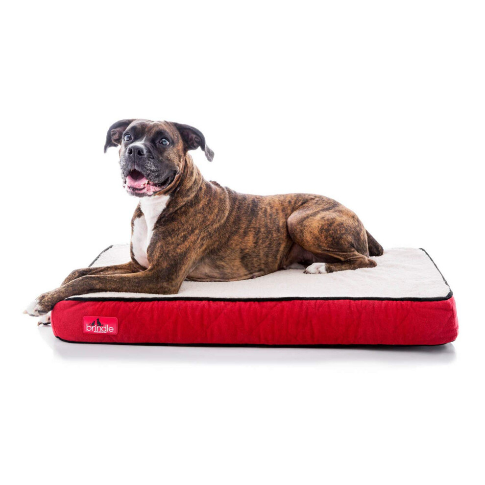 Gestromtes, Wasserdichtes Designer-Haustierbett Aus Memory-Schaum, Abnehmbarer, Maschinenwaschbarer Bezug, 10,2 Cm, Orthop Disches Haustierbett,-image