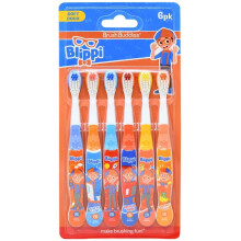 B?rstekammerater Blippi Kids Tooth B?rster Manual Tandb?rster til b?rn Tandb?rste til sm?b?rn 2-4 ?r Blippi B?rne Tandb?rste Soft tandb?rste 6PK