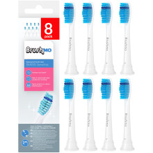 Brushmo f?lsom udskiftning tandb?rstehoveder kompatible med Sonicare HX6053 8 Pack