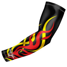 Bucwild Sports Flame Compressie Armmouw Jeugd/Kids & Adult Maten - Honkbal Basketbal Voetbal Hardlopen - UV/zonbescherming Koeling Basislaag Pijnverl