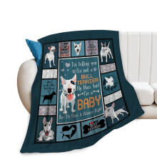 Bull Terrier T?ppe Hundegaver til piger Kvinder Super Bl?d Hyggelig S?d Hundeting Pynted?pper Dyre Fleece Plys Senget?ppe Gaver til M?nd B?rn Dre