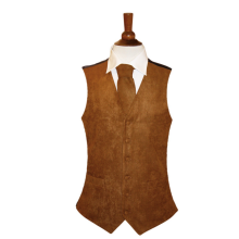 (4XL) Lloyd Attree & Smith Suede Effect Gents Waistcoat Vest - Beige
