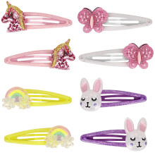 Vlinder Snap Haarspeldjes Regenboog Geen Slip Metalen Haarspeldjes Meisjes Glinsterende Eenhoorn Haaraccessoires Peuters Kinderen Haarspeldjes Kleurr