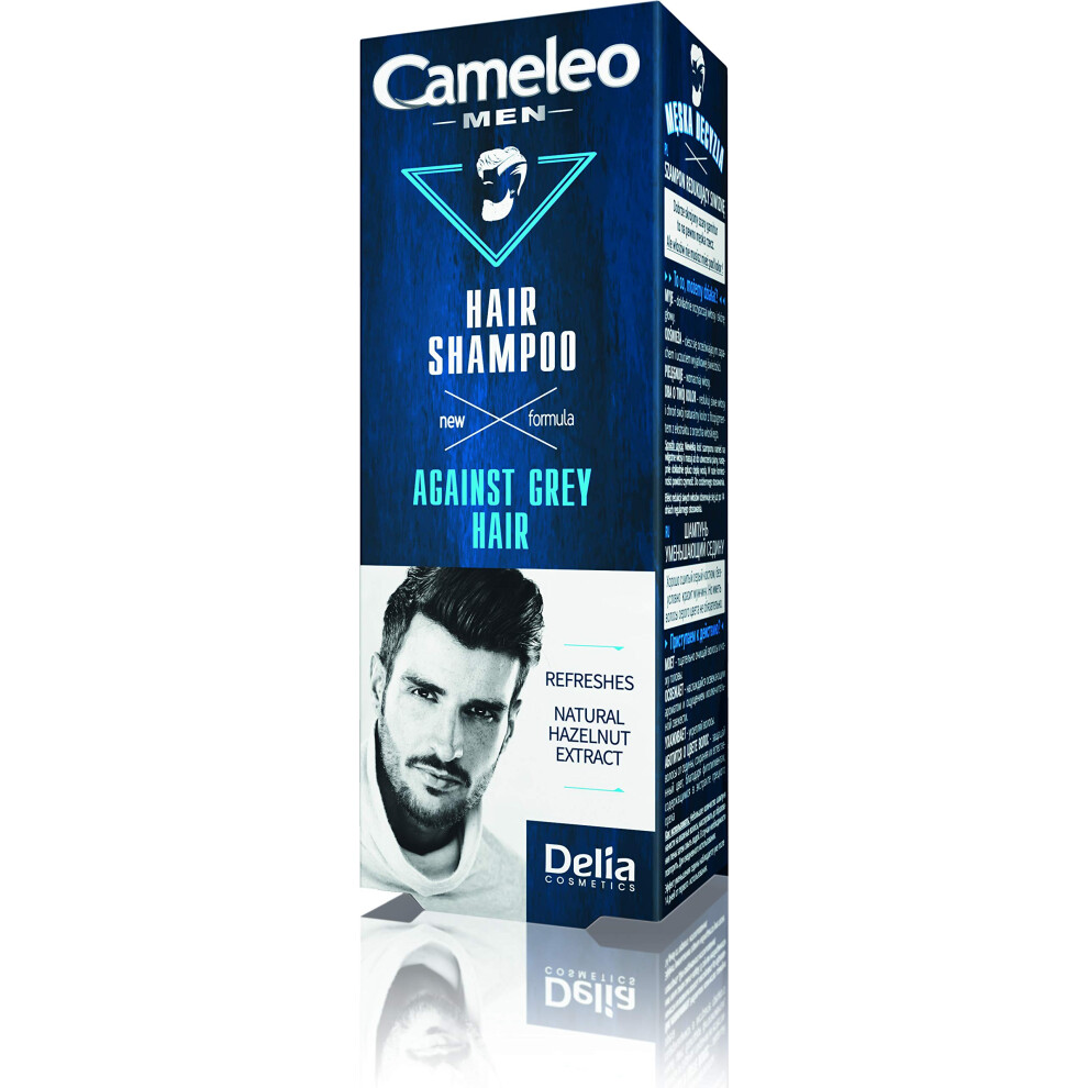 ?A???E? Gray Cameleo Men New Formula Shampoo Against Hair Refreshes With Natural Hazelnut Extract