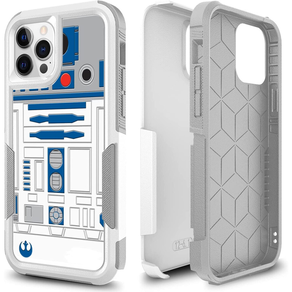 Candykisscase Case For Iphone 14 R2d2 Astromech Droid Robot Pattern Shock-Absorption Hard Pc And Inner Silicone Hybrid Dual Layer Armor Defender Case 751753322917