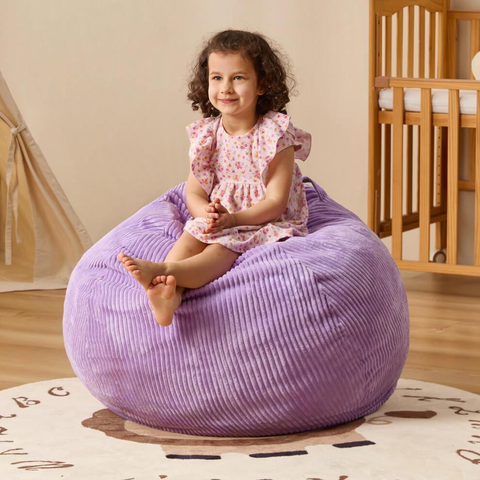 Poufs Cansunna en forme de larme, avec housse en mousse à mémoire de forme, lavable en machine, pour salon et chambre à coucher (petit modèle vio
