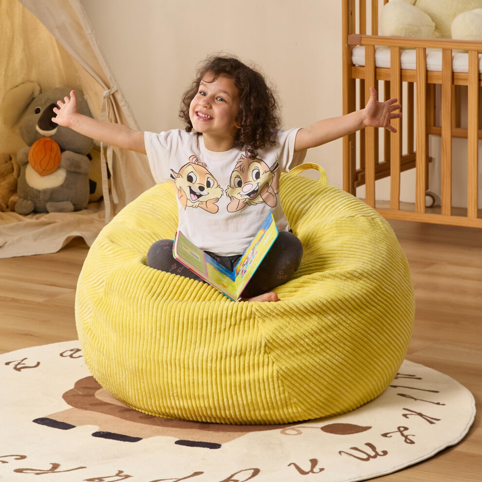Poufs Cansunna en forme de larme, avec housse en mousse à mémoire de forme, lavable en machine, pour salon et chambre à coucher (petit modèle jau