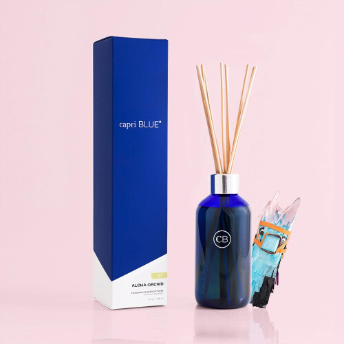 Capri Blue Volcano Reed-Diffusor-Set     wird mit Reed-Diffusorstabchen, Duftol und oldiffusor in einer Glasflasche geliefert     Aromatherapie-Diffu 1