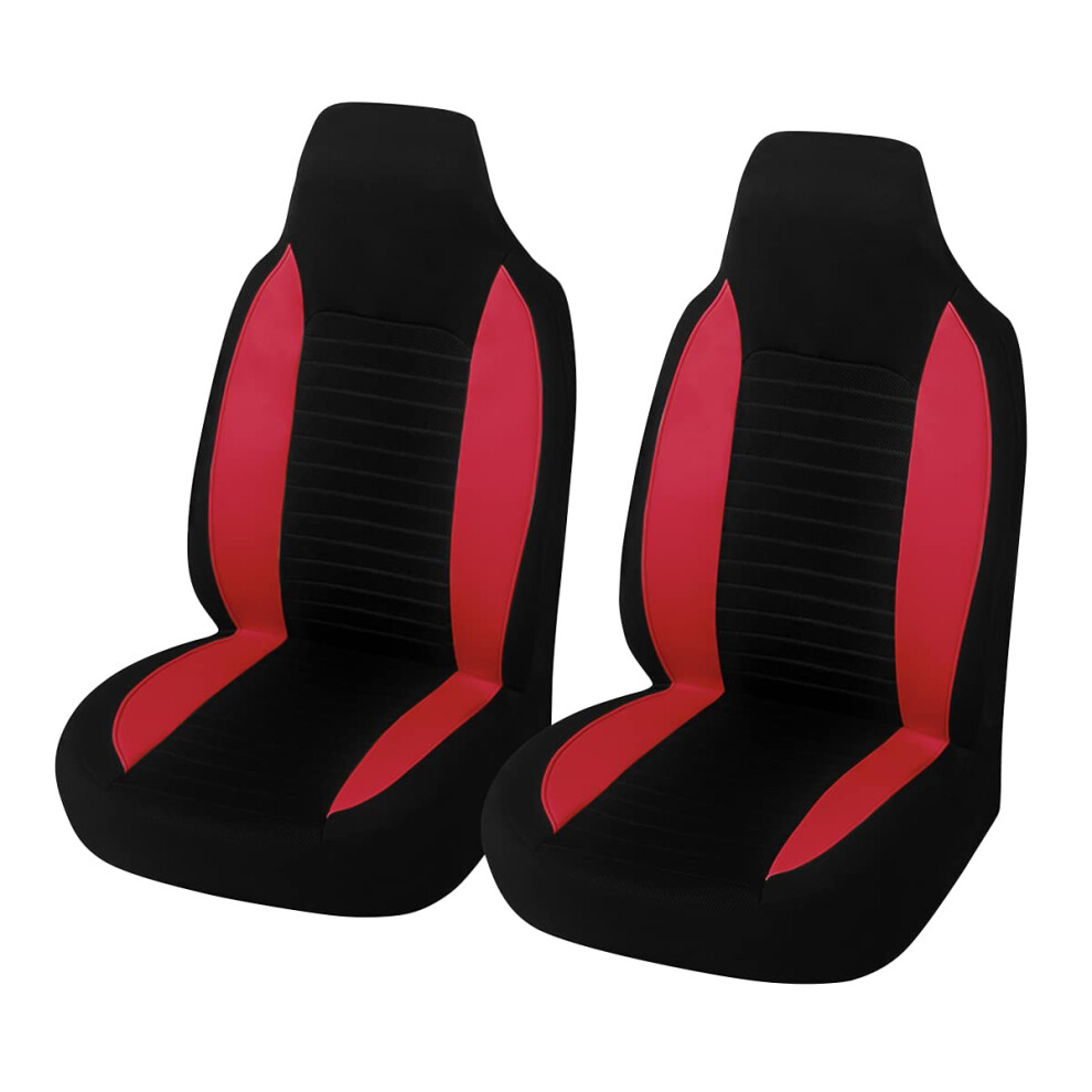 Fundas Para Asientos Delanteros De Coche, De Una Sola Pieza, 2 Unidades, Transpirables, Premium, Compatibles Con Airbag, Accesorios Universales P-image