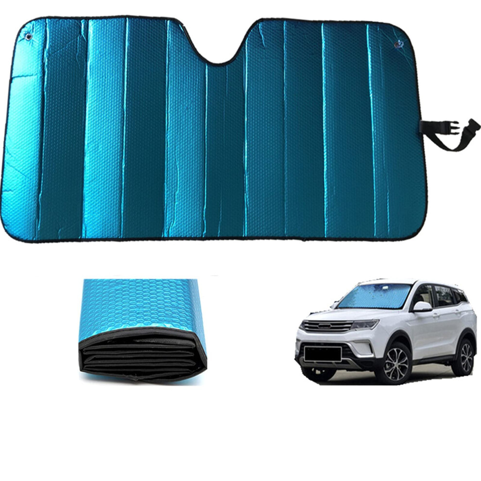 Car Windshield Sunshade-Thicken 5-Layer Bubble Block Heat And Sun Uv Rays Front Windshield Sun Shade Sun Visor For Car- Keeps Your Vehicle Cool - 58 X 008574329855