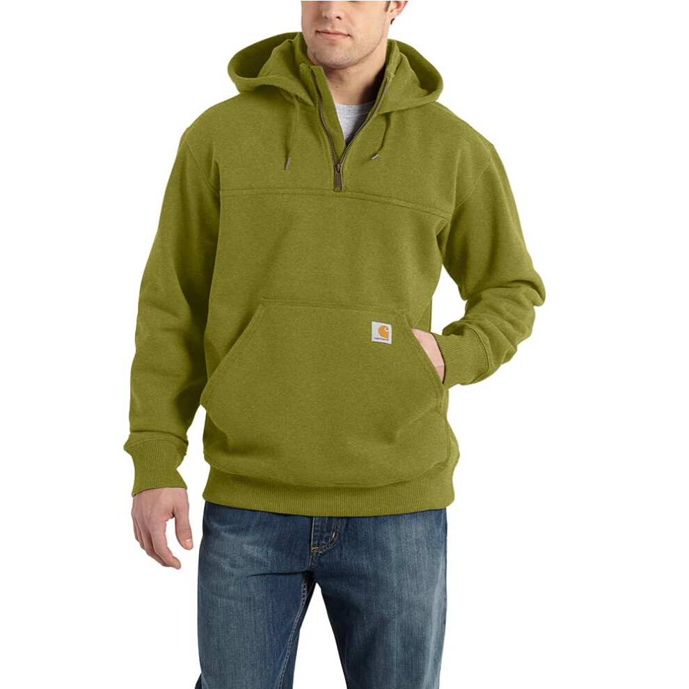 Carhartt Men's Big & Tall Rain Defender Loose Fit Heavyweight Quarter-Zip Sweatshirt  Dill Heather