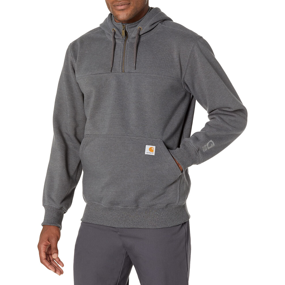 Carhartt Men's Big Rain Defender Loose Fit Heavyweight Quarter-Zip Sweatshirt  Carbon Heather  XX-Large Tall