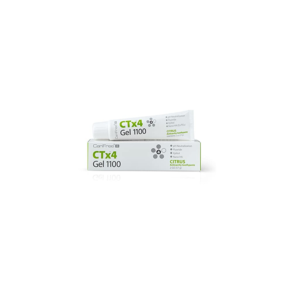 Carifree Ctx4 Gel 1100 Citrus: Anti-Cavity Toothpaste | Cavity Prevention | Freshens Breath And Moistens Mouth | Dentist Recommended For Oral Care 1-P