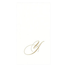 Caspari White Pearl Papir Linned G?steh?ndkl?der Monogram Initial Grey Pakke med 24