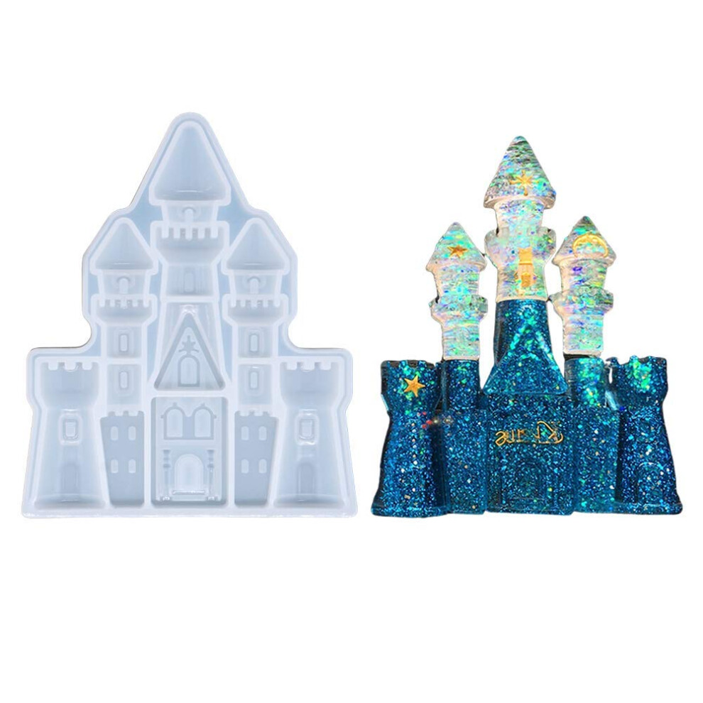 Kasteel Epoxyhars Gietvormen, Polymeerklei Siliconen Mallen Voor Doe-Het-Zelf Knutselprojecten, Chocolade Snoep Zeep Mal-image