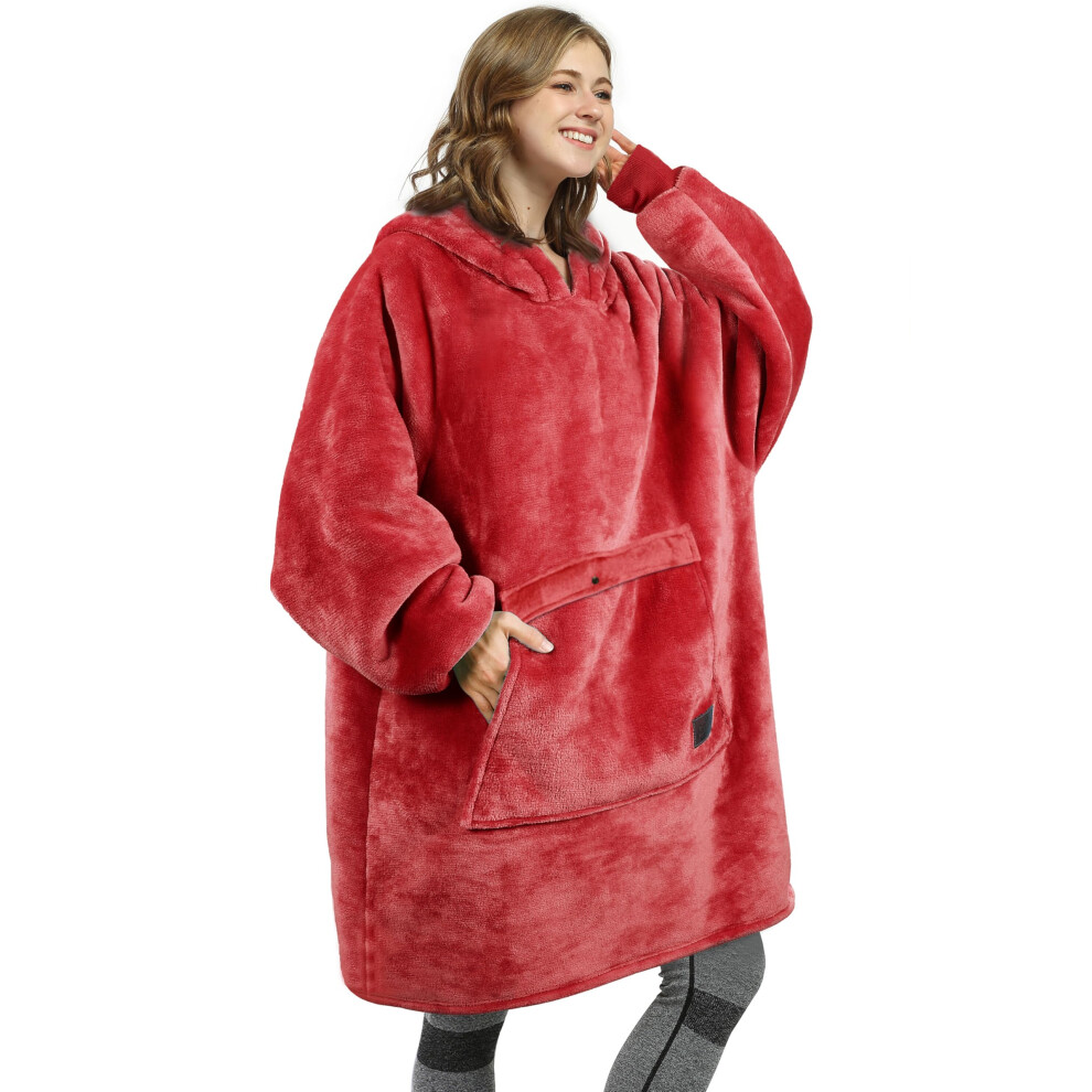 Sweat     capuche surdimensionn    en sherpa pour adulte, femme, adolescent, cadeau id   al pour petite amie