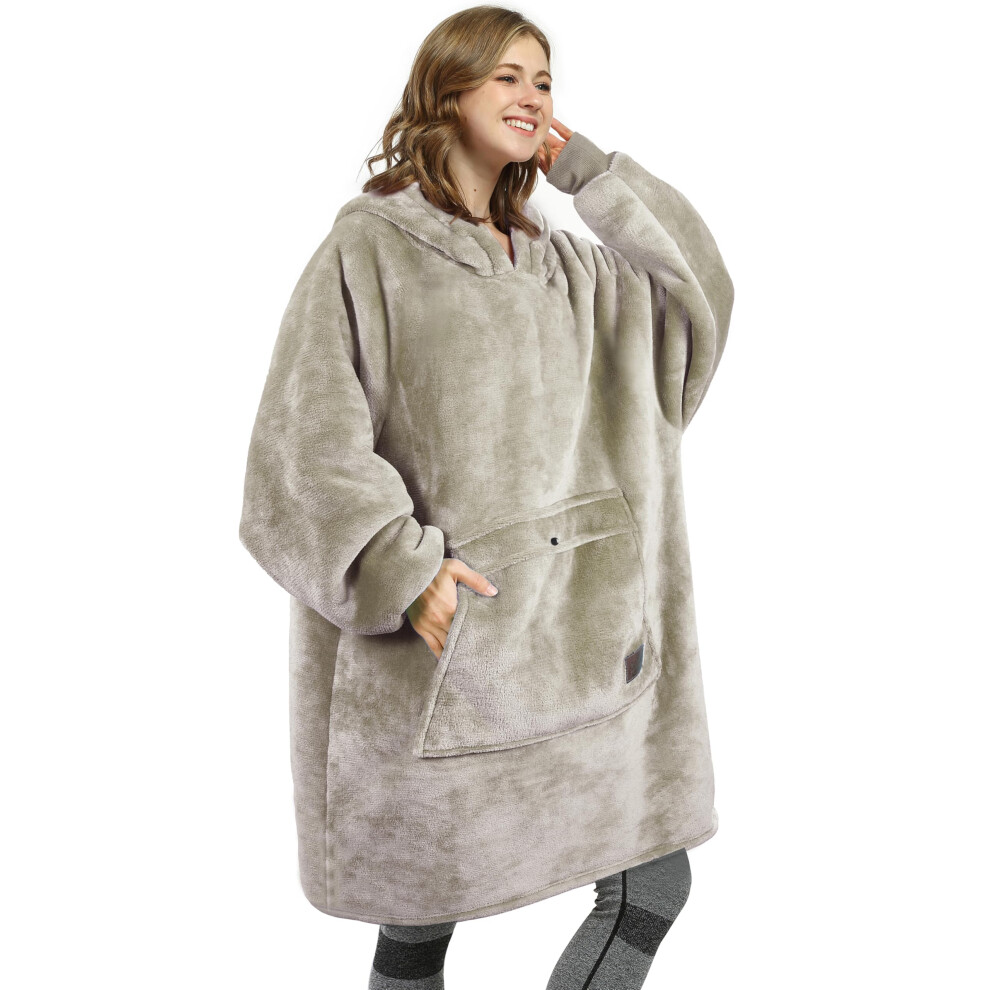 Sweat     capuche surdimensionn    en sherpa pour adulte, femme, adolescent, cadeau id   al pour petite amie