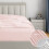 Cathay Home Luxuosa Folha Ajustada de Microfibra Ultra Macia de 14 Polegadas, Blush, Rainha 2