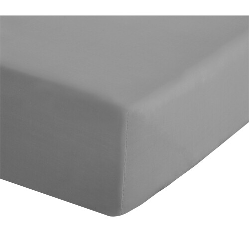 Catherine Lansfield Catherine Lansfield Easy Iron Percale Combed Double Fitted Sheet Grey